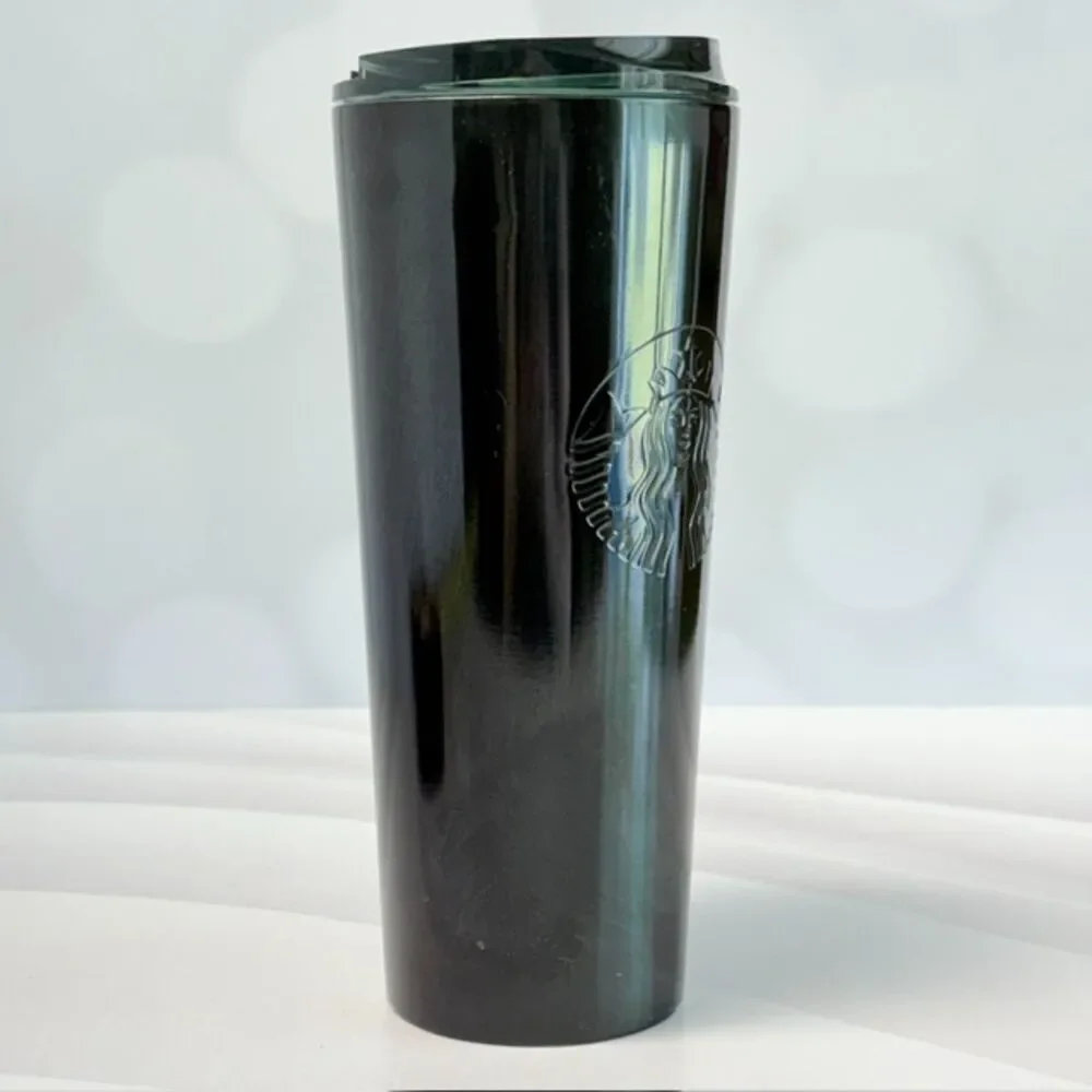 Starbucks 2024 Dark Green Tumbler 16 oz Siren Logo Travel Cup With Lid